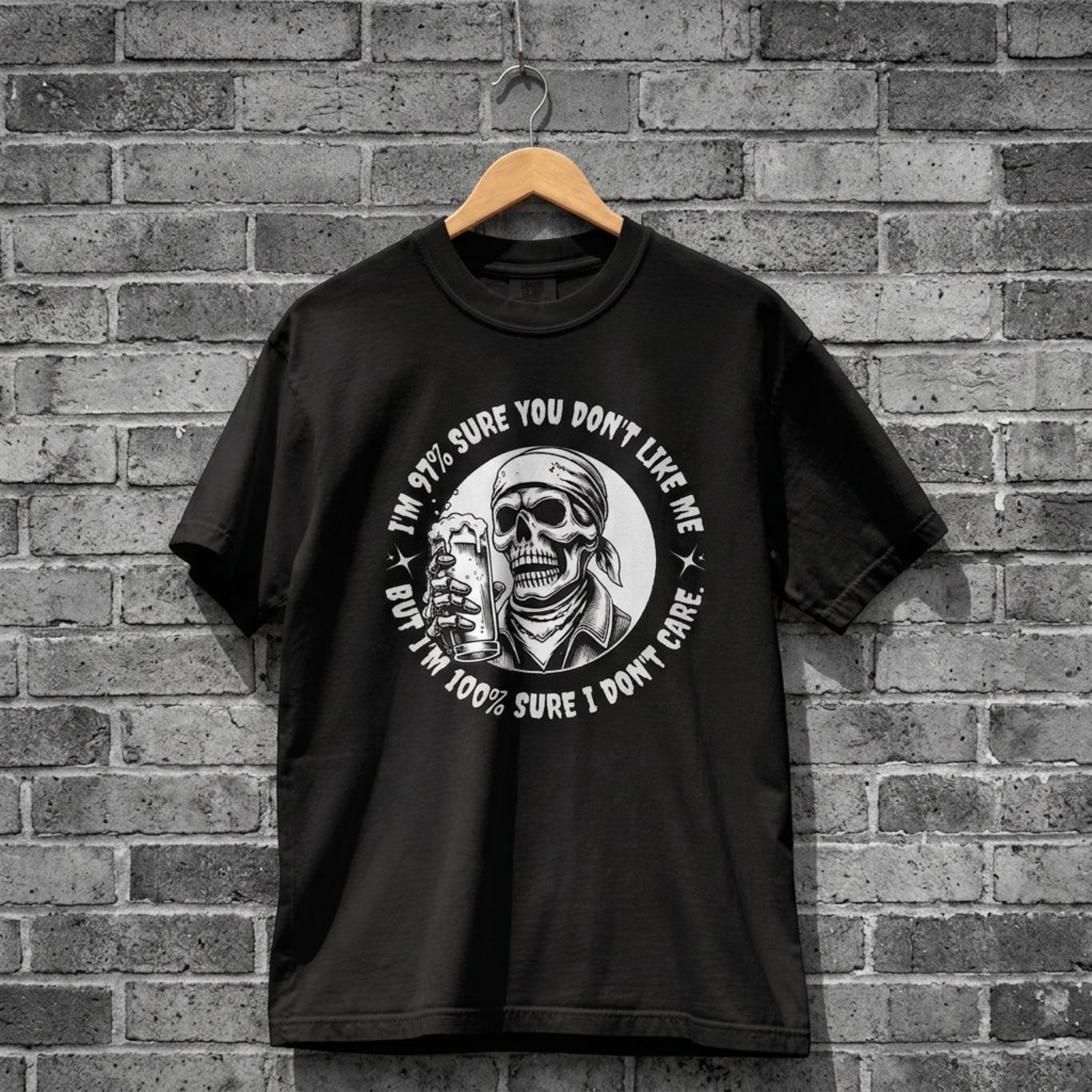 Men's gothic skull dark humor graphic tee – Wicked Reality