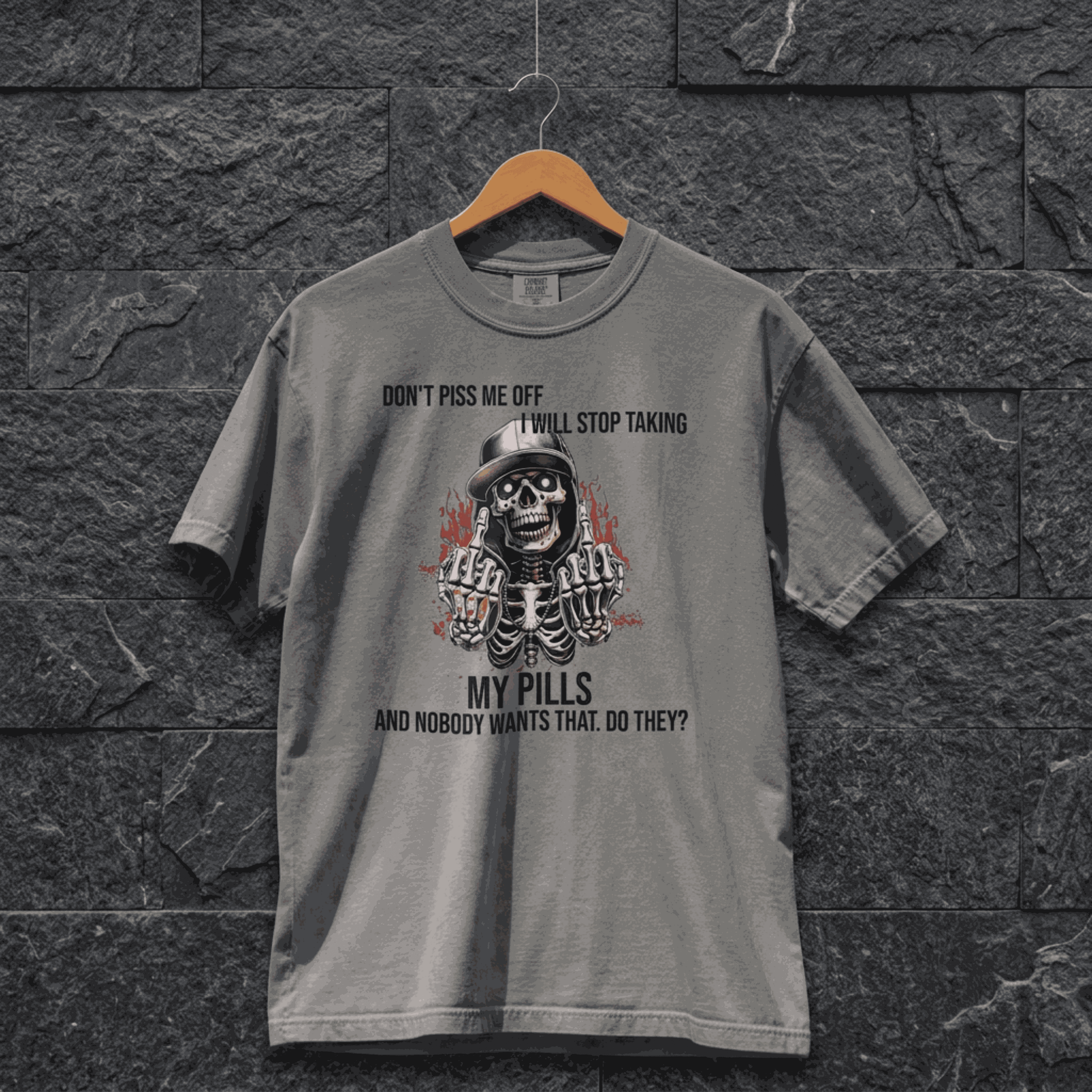 "Don't Piss Me Off" – Men's Dark Humor Graphic T-Shirt