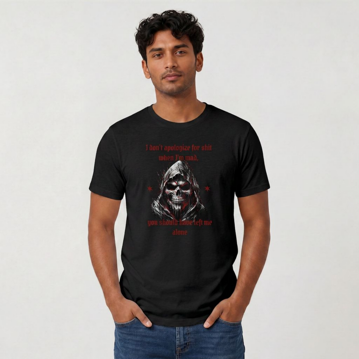 Men's gothic skull attitude graphic tee – Wicked Reality