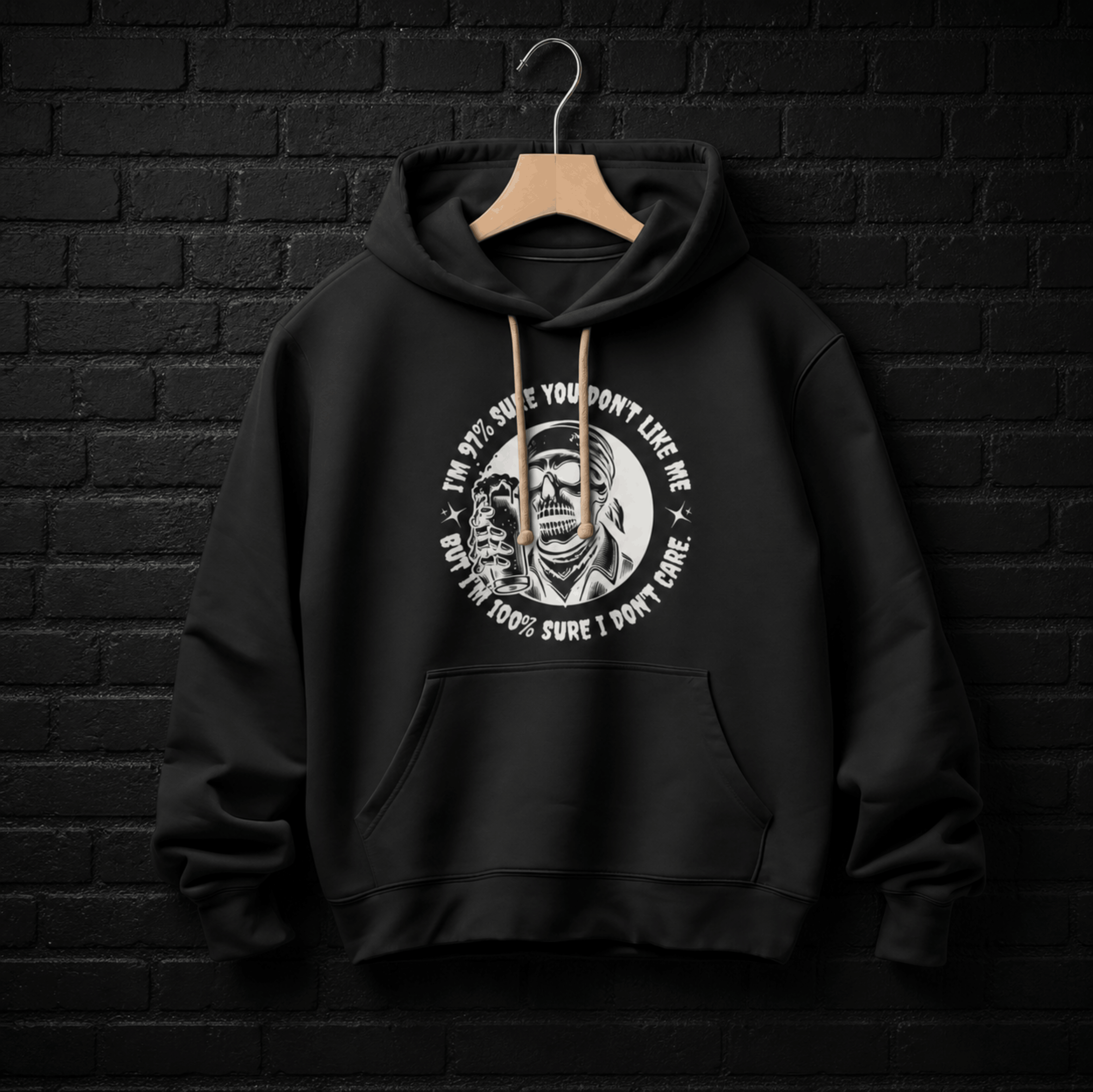 Men's skull dark humor gothic hoodie – Wicked Reality