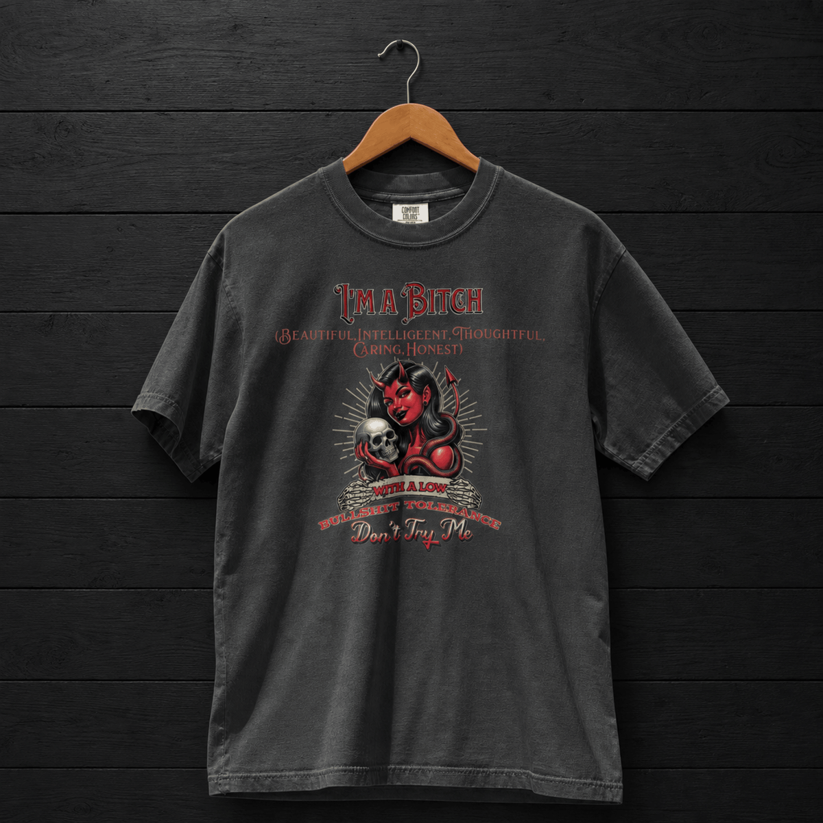 Women's dark feminine demon graphic tee – Wicked Reality