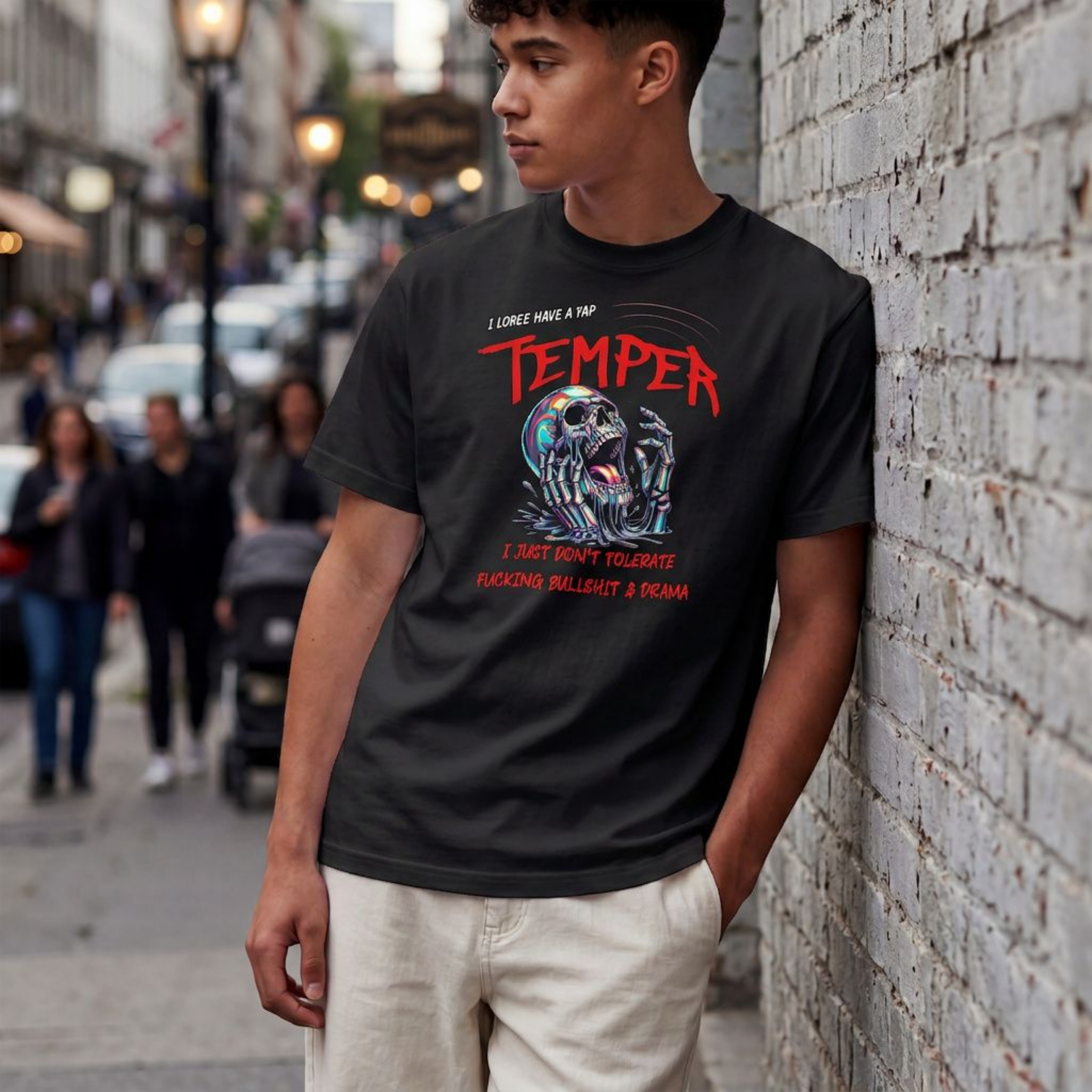 Men's gothic skull dark humor graphic tee – Wicked Reality