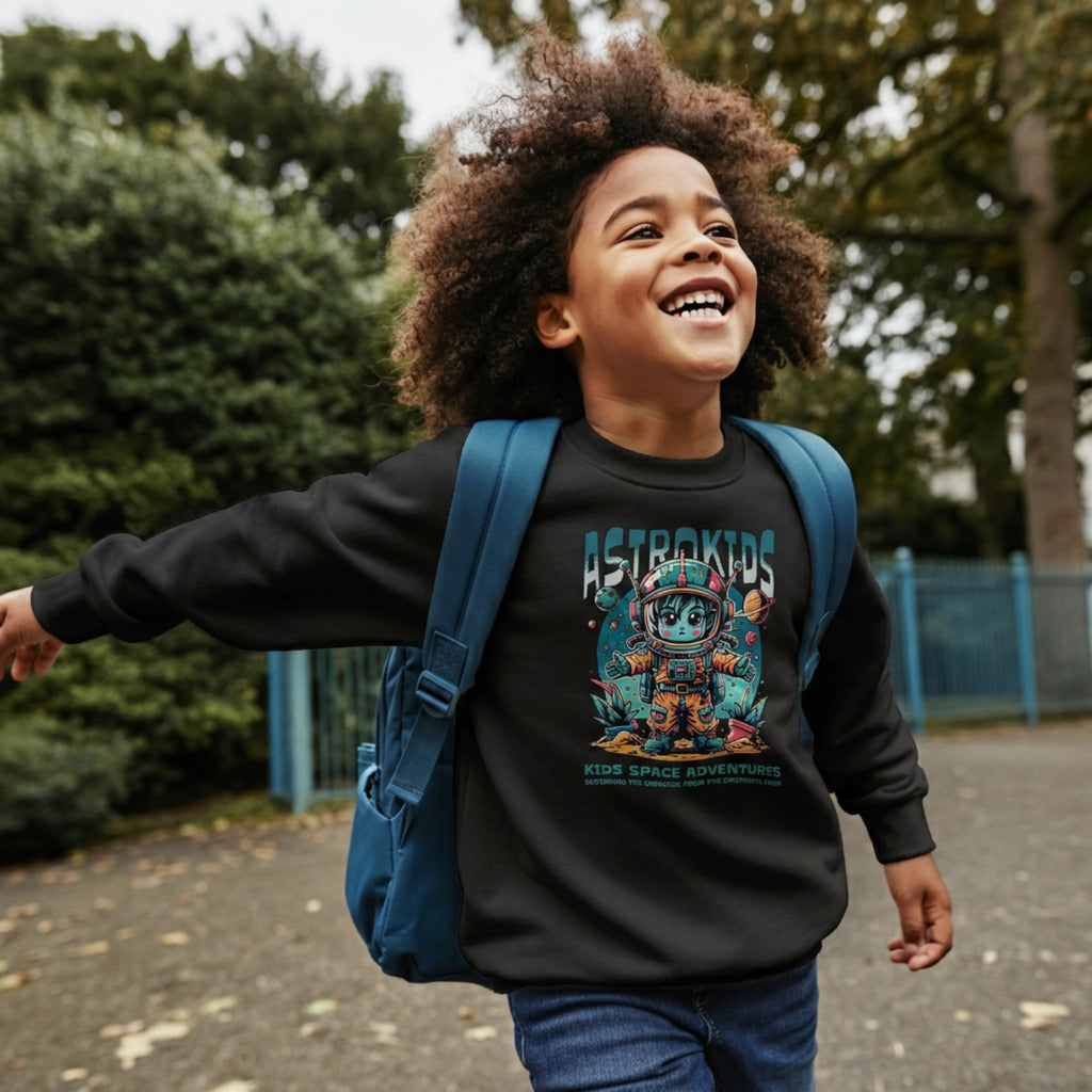 "Astrokids" – Kids' Space Adventure Graphic Sweatshirt