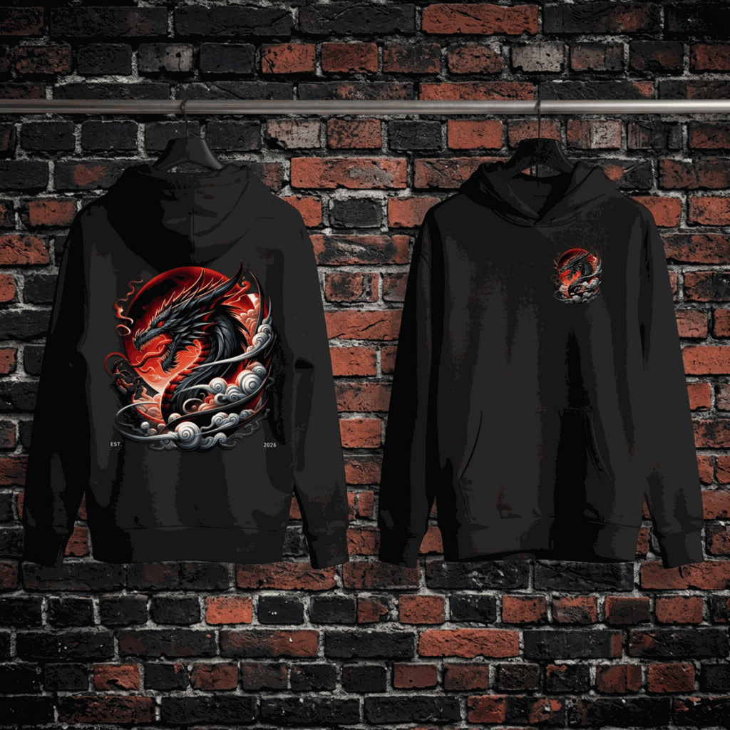 Men's gothic dark fantasy dragon fire hoodie – Wicked Reality