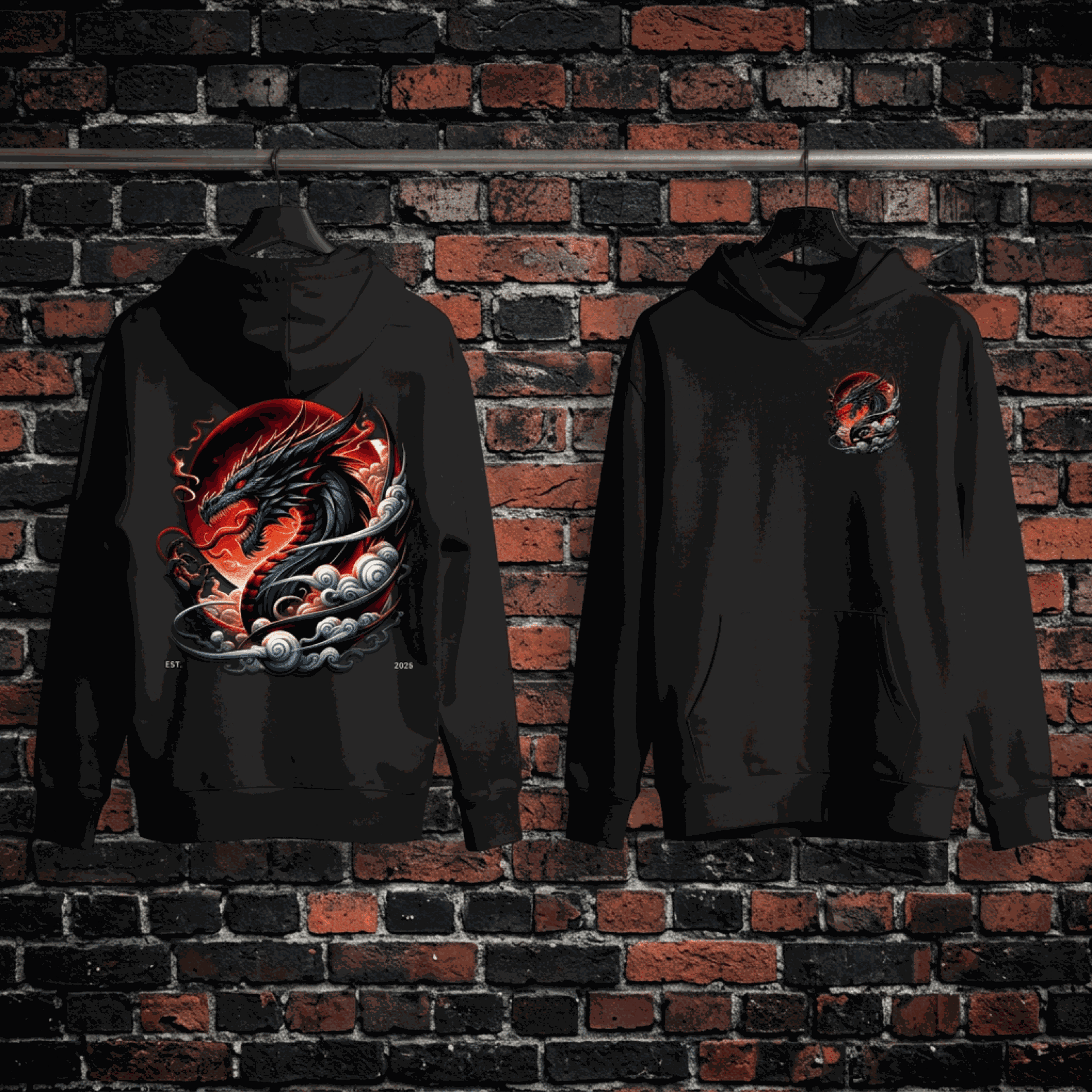 Men's gothic dark fantasy dragon fire hoodie – Wicked Reality