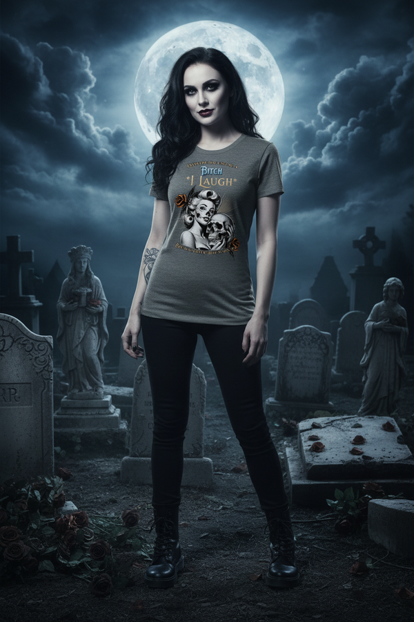 Women's gothic pin-up dark humor graphic tee – Wicked Reality