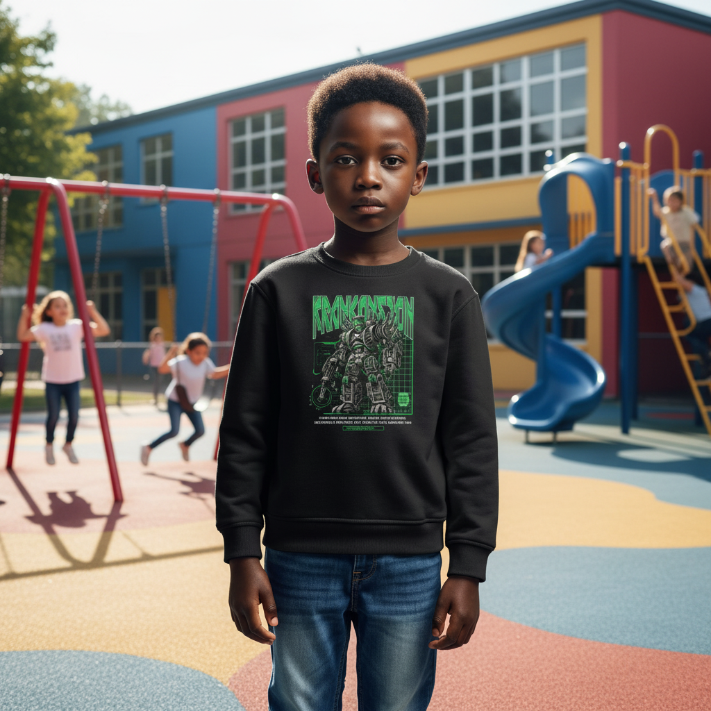 Kids' cyber horror Frankenstein graphic sweatshirt – Wicked Reality