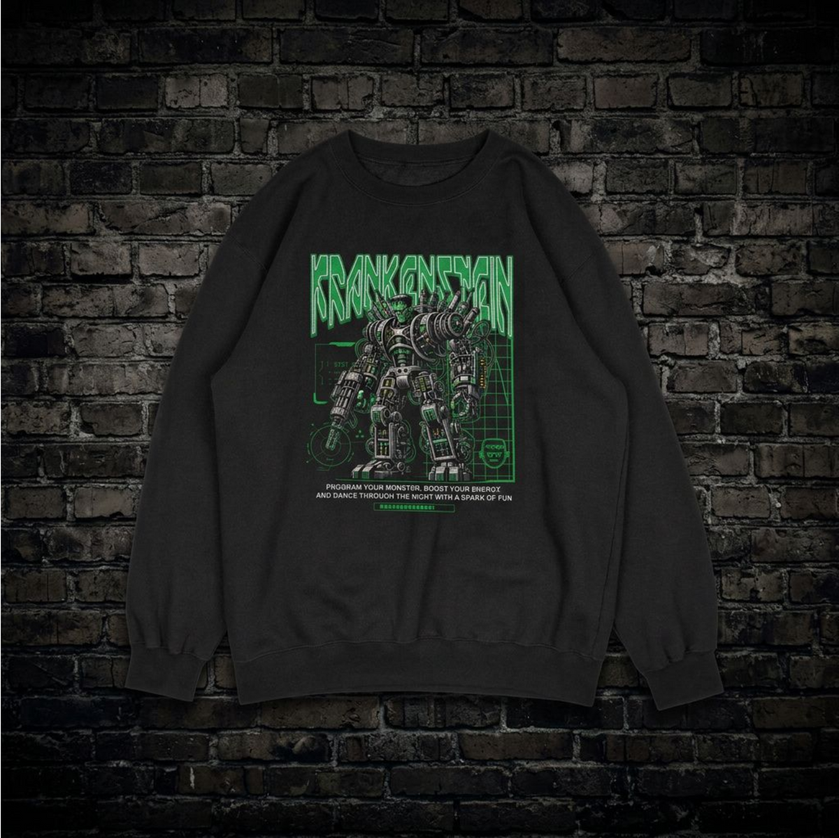 Kids' cyber horror Frankenstein graphic sweatshirt – Wicked Reality