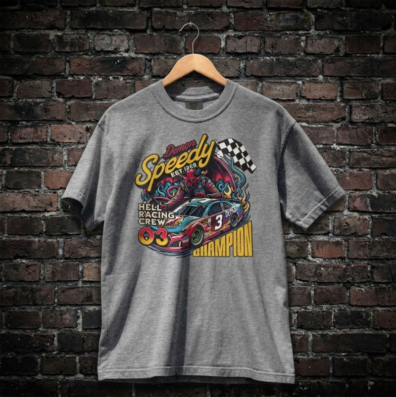Boys' dark fantasy hell racing crew graphic tee – Wicked Reality