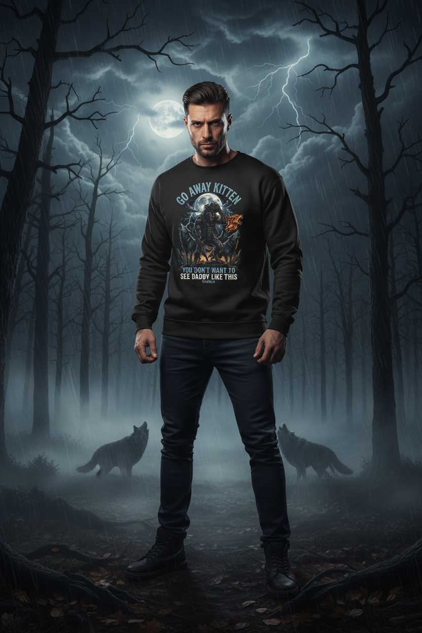 Men's dark humor werewolf graphic sweatshirt – Wicked Reality