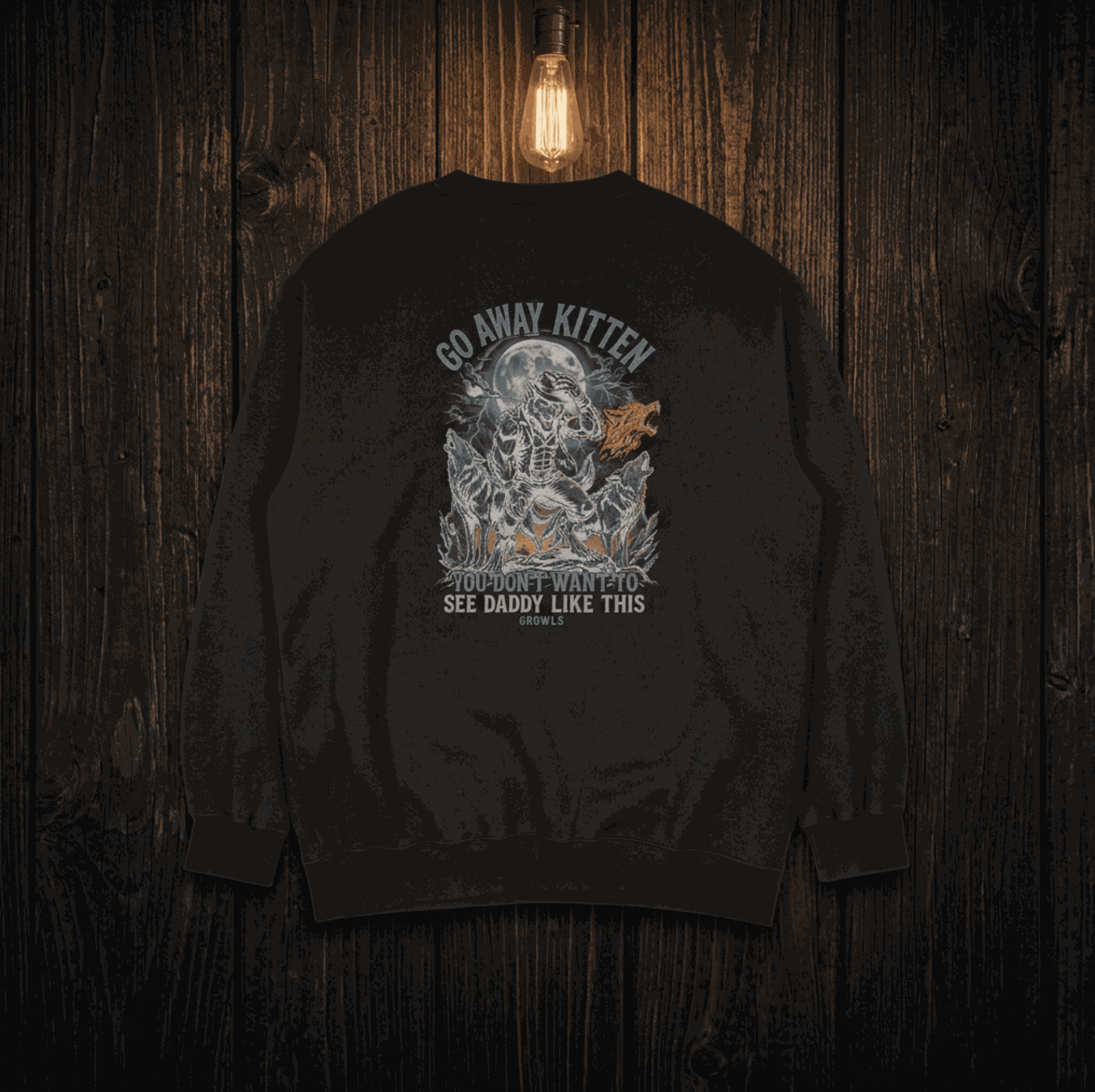Men's dark humor werewolf graphic sweatshirt – Wicked Reality