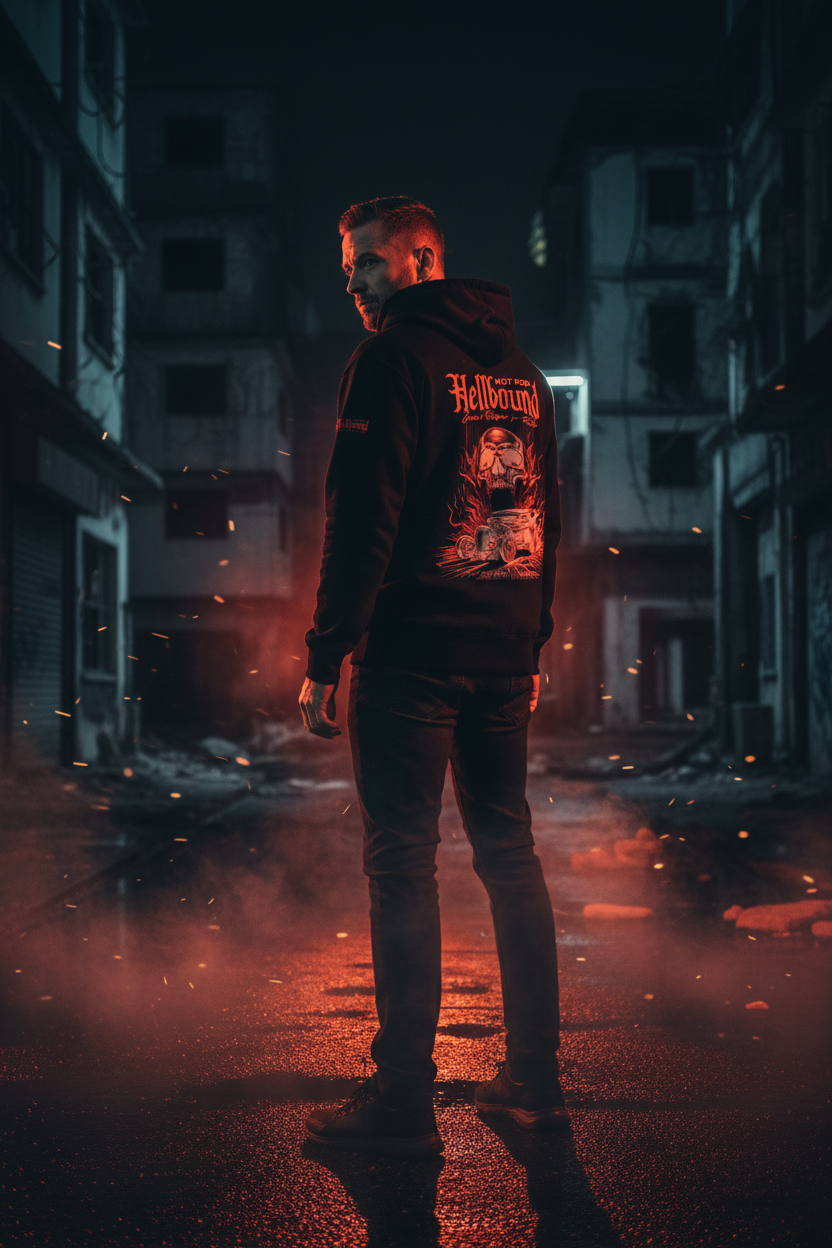Men's gothic biker hot rod graphic hoodie – Wicked Reality