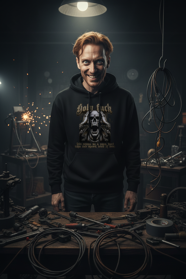 Men's skull dark humor rope duct tape shovel gothic hoodie – Wicked Reality