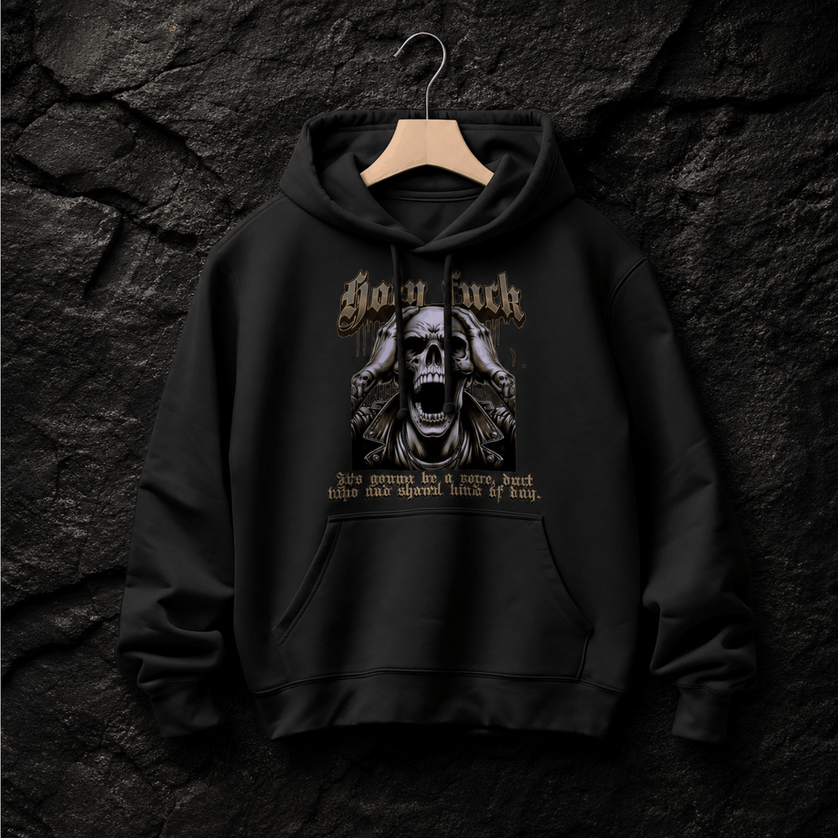 Men's skull dark humor rope duct tape shovel gothic hoodie – Wicked Reality