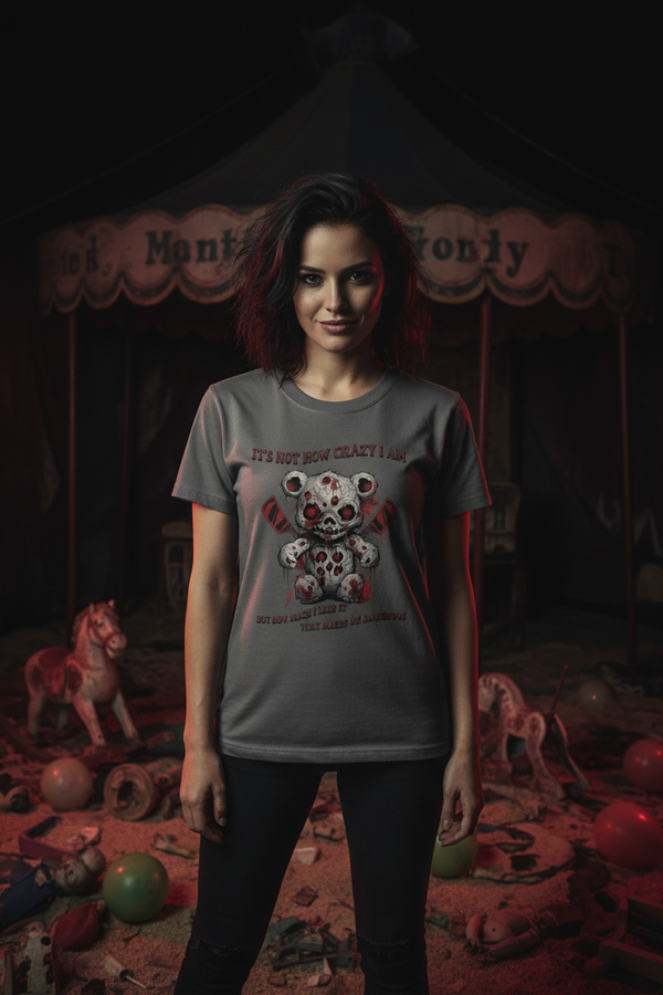 Women's horror teddy bear dark humor graphic tee – Wicked Reality