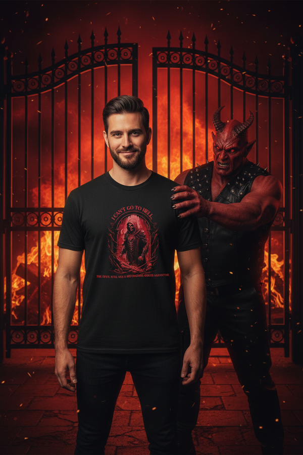 Men's dark humor devil restraining order graphic tee – Wicked Reality