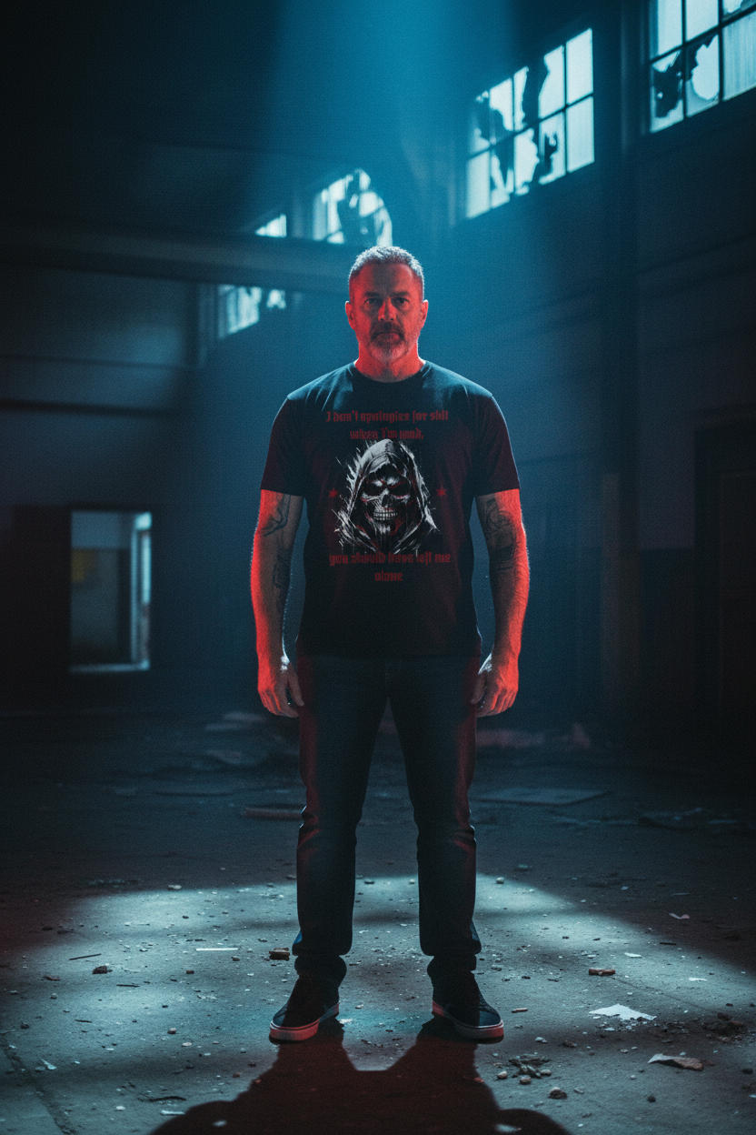 Men's gothic skull attitude graphic tee – Wicked Reality