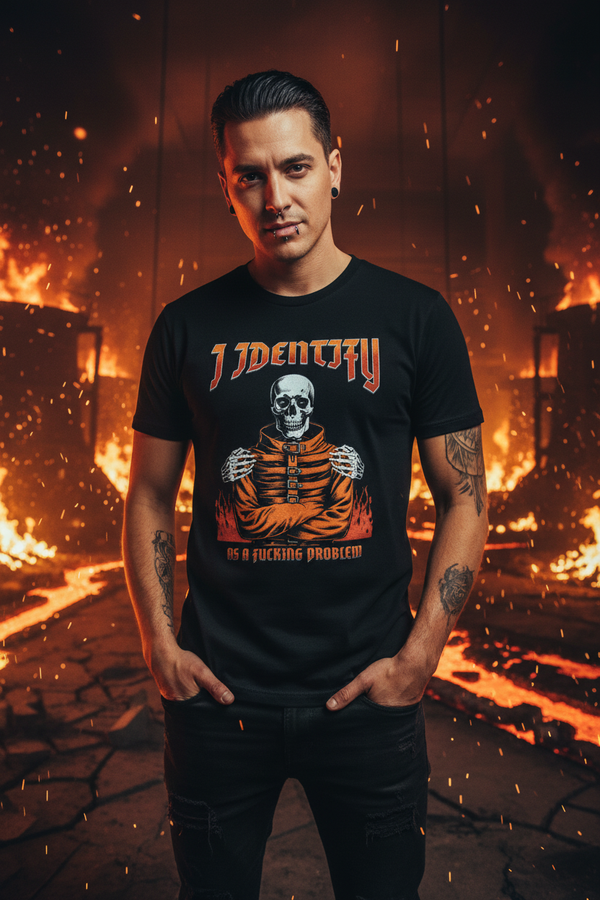 Men's dark humor gothic skull graphic tee on black – Wicked Reality