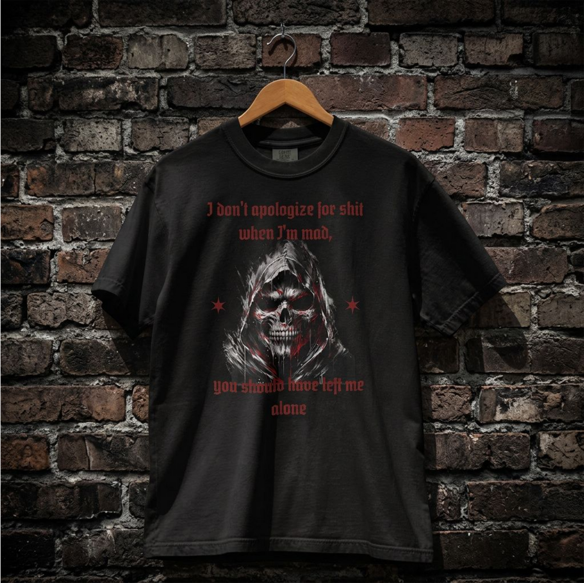 Men's gothic skull attitude graphic tee – Wicked Reality