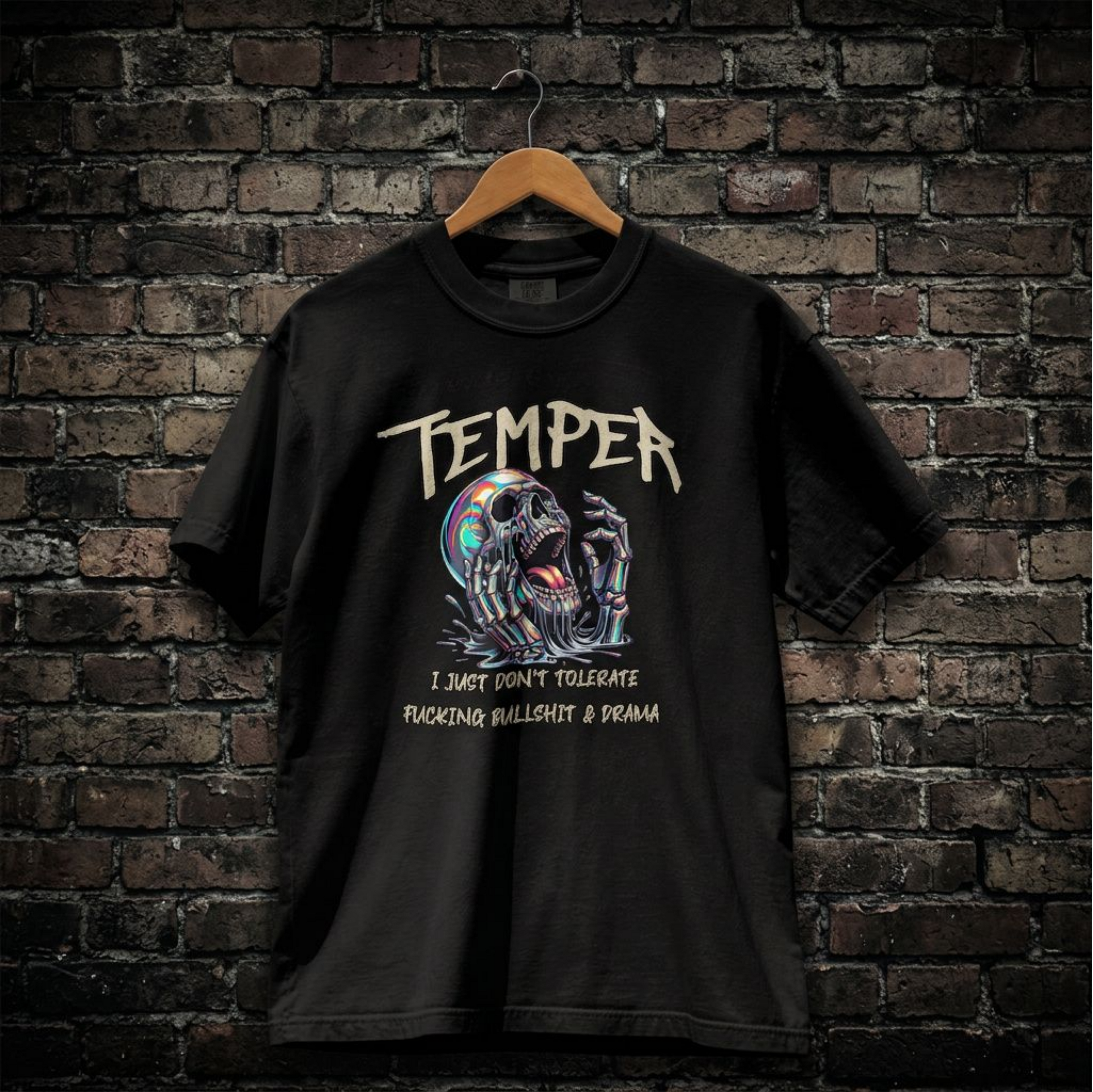 Men's gothic skull dark humor graphic tee – Wicked Reality