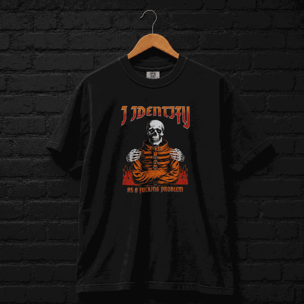 Men's dark humor gothic skull graphic tee on black – Wicked Reality