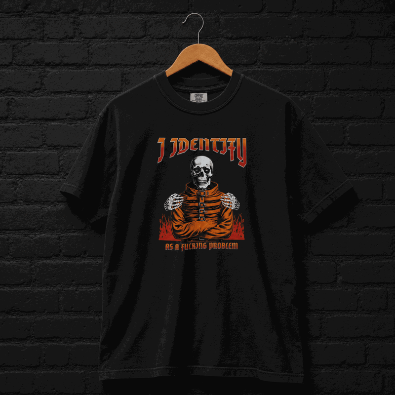 Men's dark humor gothic skull graphic tee on black – Wicked Reality