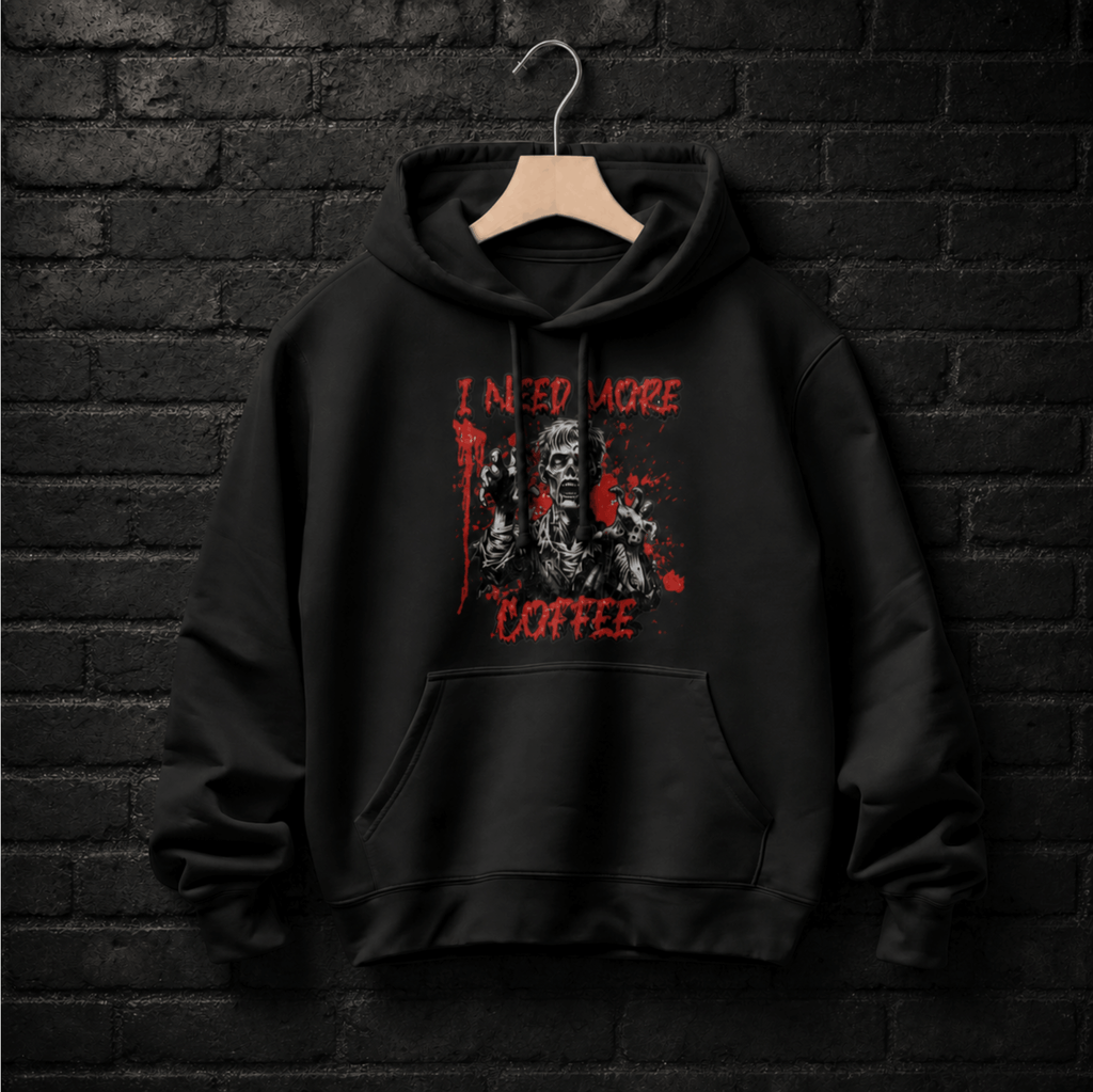 Men's zombie gothic dark humor coffee hoodie – Wicked Reality