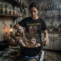 "I've Cooked People" – Women's Dark Humor Witch Graphic T-Shirt