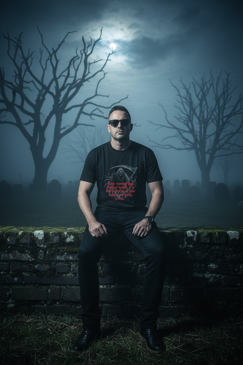 Men's grim reaper dark humor graphic tee – Wicked Reality