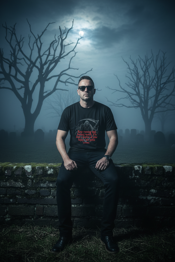 Men's grim reaper dark humor graphic tee – Wicked Reality
