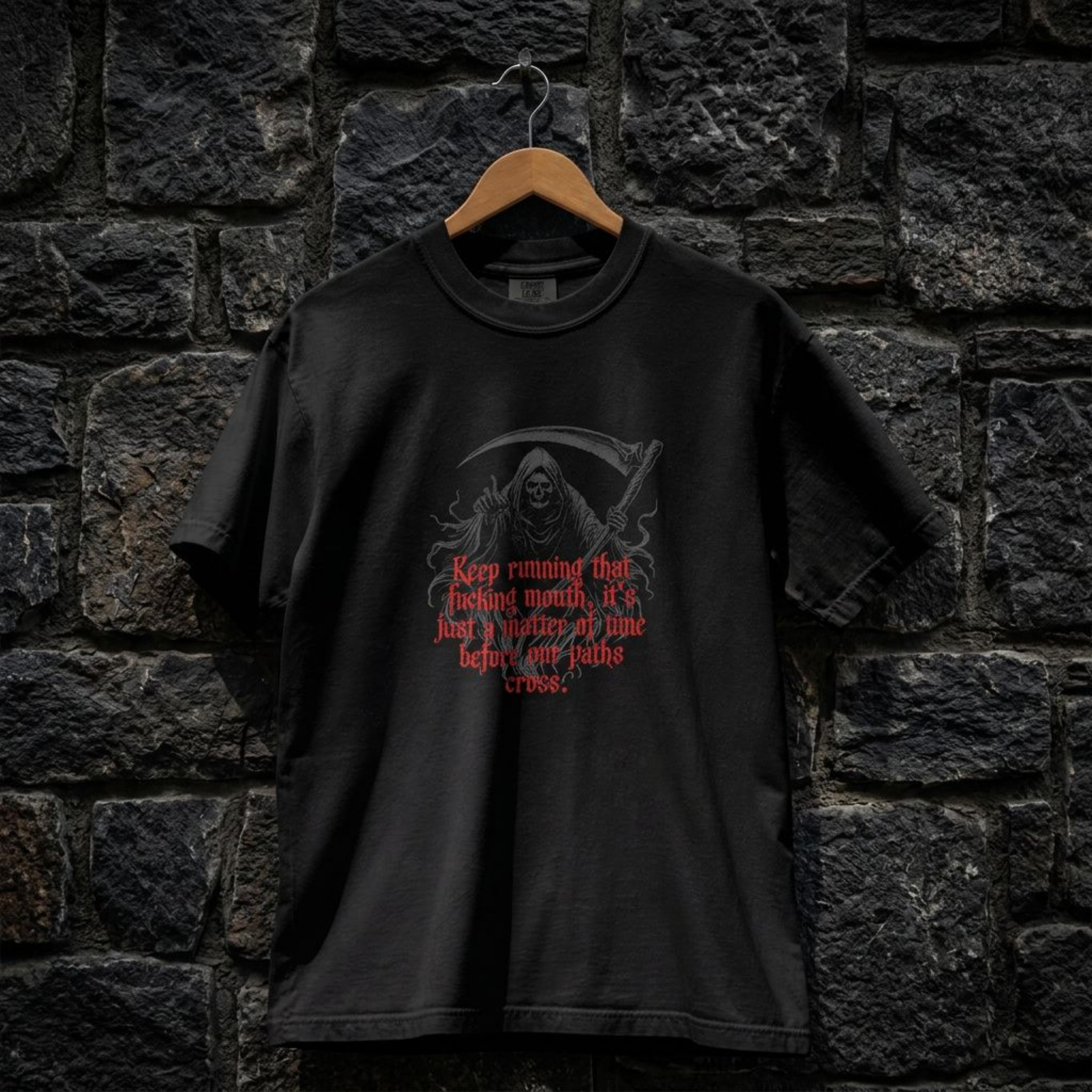 Men's grim reaper dark humor graphic tee – Wicked Reality
