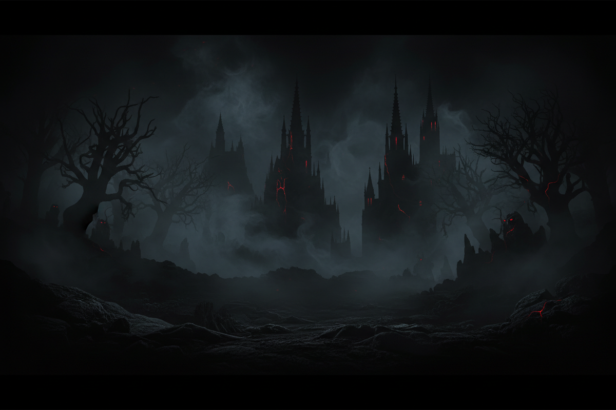Men's Gothic Dark Fantasy Banner