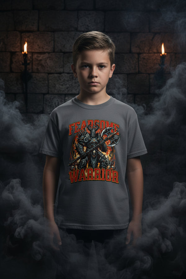 Boys' gothic dark fantasy armored knight graphic tee – Wicked Reality