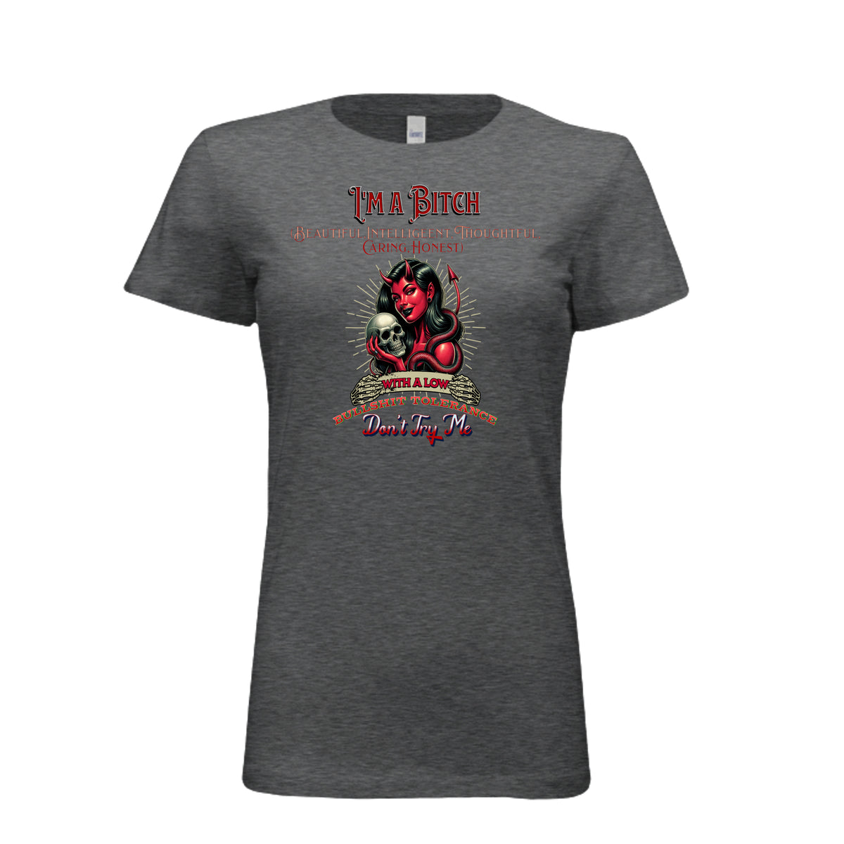 DRK GREY HEATHER - 6004 - FRONT