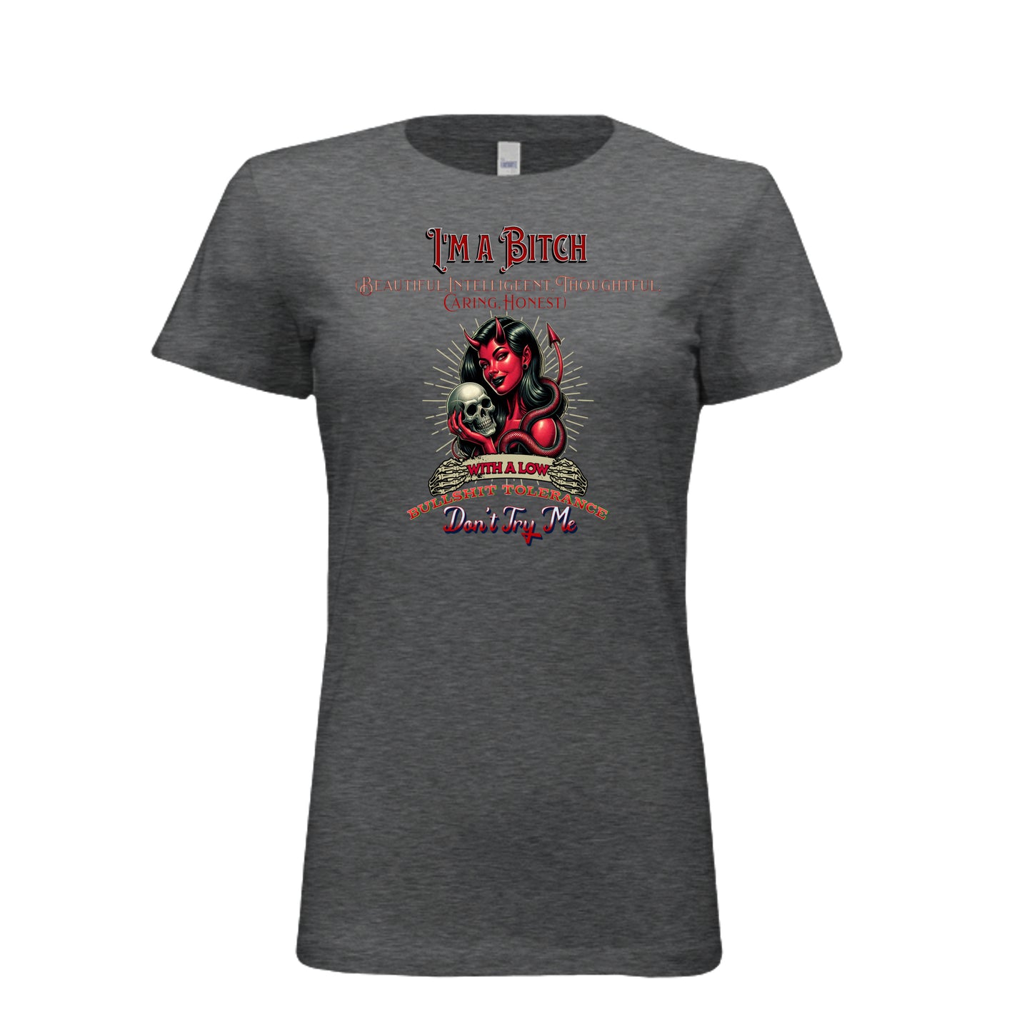DRK GREY HEATHER - 6004 - FRONT
