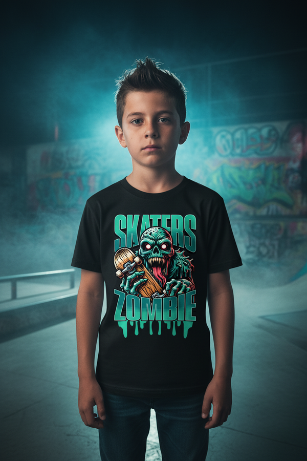 Boys' gothic horror zombie skater graphic tee – Wicked Reality