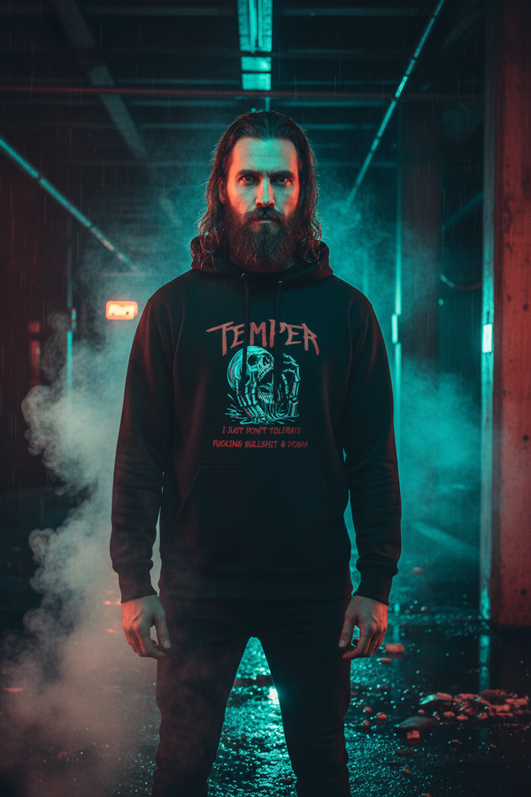 Men's holographic skull gothic dark humor hoodie – Wicked Reality