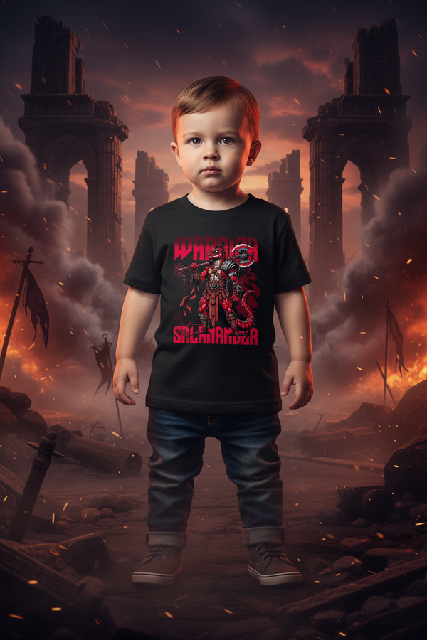 Dark fantasy warrior salamander toddler graphic tee – Wicked Reality